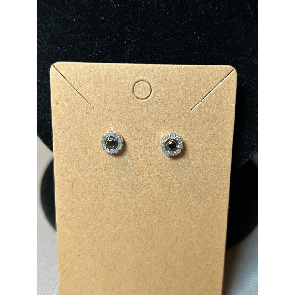 Sterling Silver and Rhinestone Earrings